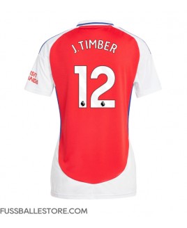 Günstige Arsenal Jurrien Timber #12 Heimtrikot Damen 2024-25 Kurzarm